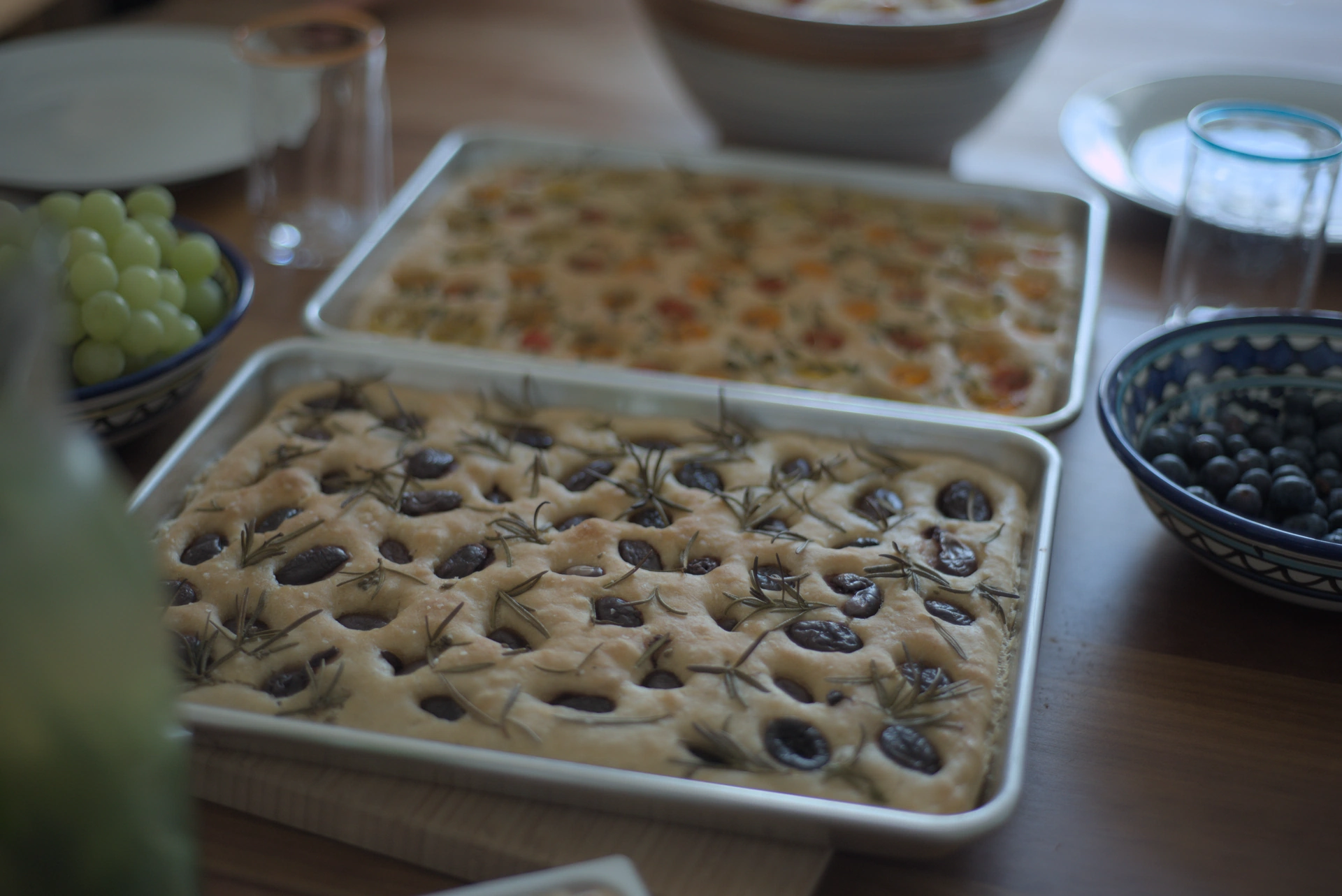 Focaccia after baking